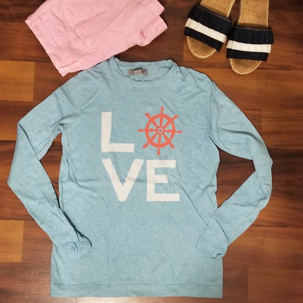 Bass Nautical light sweater NWOT sz S
